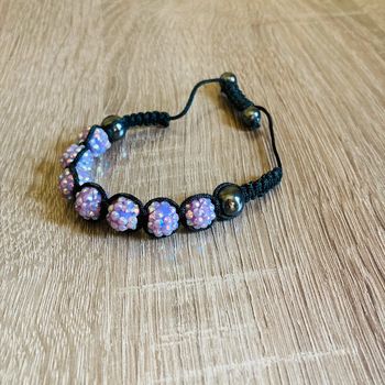 Bracelet | noir et mauve 🌸