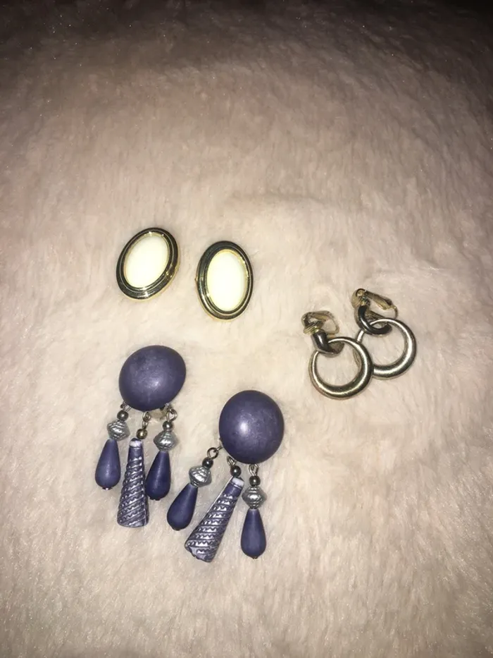 Lot de 3 paire de boucles d’oreilles