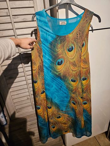 Robe sans manche Molly Bracken taille 2 "œil de paon"