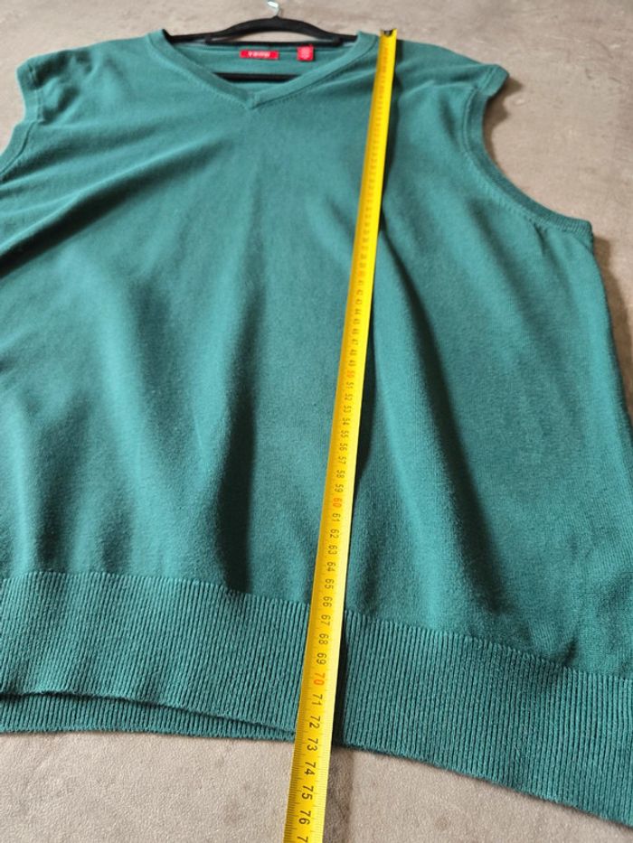 Pull gilet chandail Izod vert sans manches taille XL - photo numéro 6
