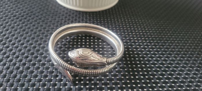 Bracelet gas bijoux serpent argenté excellent état