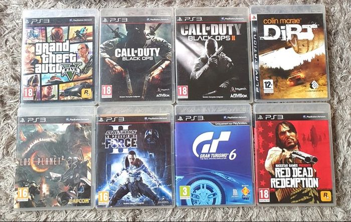 Lot Console PlayStation 3 PS3 Slim 120go + 1 Manette Officielle & 8 Jeux - photo numéro 3