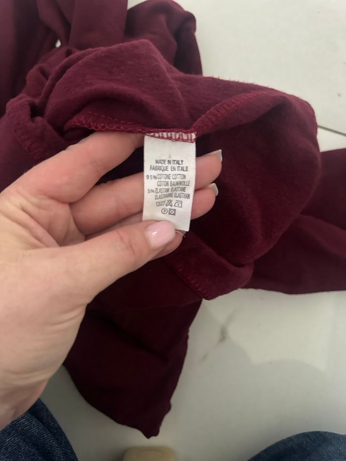 Sweat-shirt bordeaux avec message 😎 - photo numéro 4