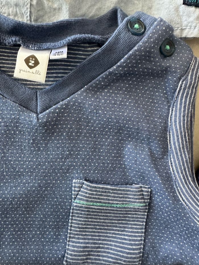 Gilet à capuche+ chemise + pull sans manches 24 mois - photo numéro 4