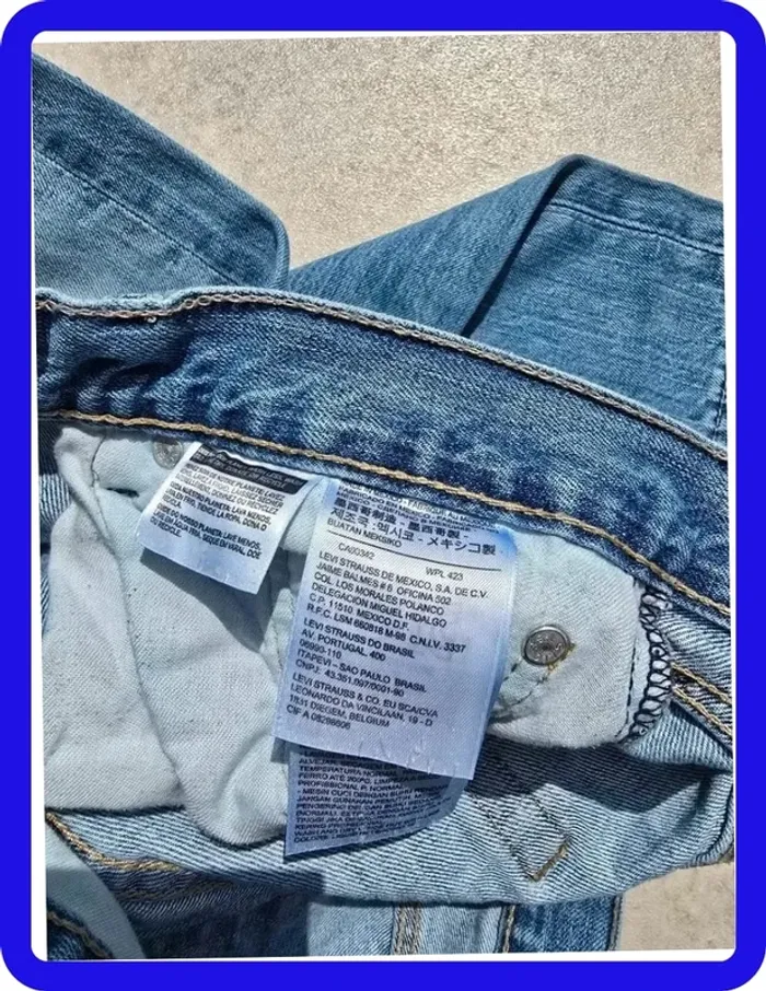 Jeans Levi's W32 FR42 L30 coupe droite bleu Homme Men pan279b - photo numéro 7