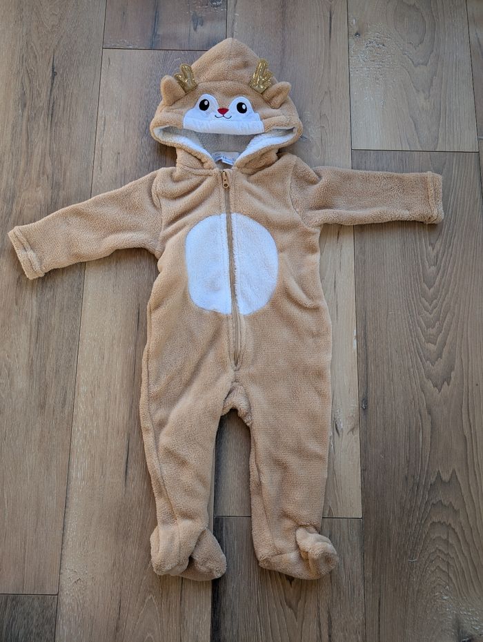 Combinaison velours Noël petit renne