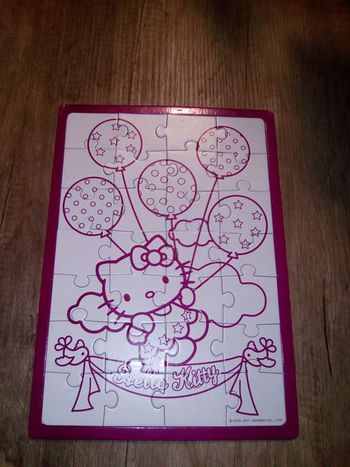 puzzle à colorier "hello kitty"