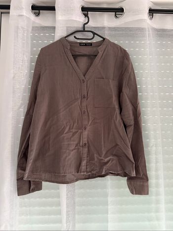 Blouse Shein grise/marron - Taille 38 - Portée 1 fois