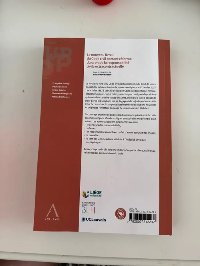 Livre le nouveau livre 6 du code portant réforme du droit de la responsabilité - photo numéro 3