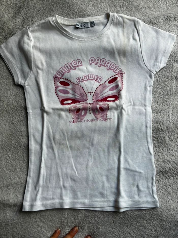 T-shirt blanc okaidi 10 ans