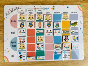 Petit semainier magnétique évolutif 100 magnets