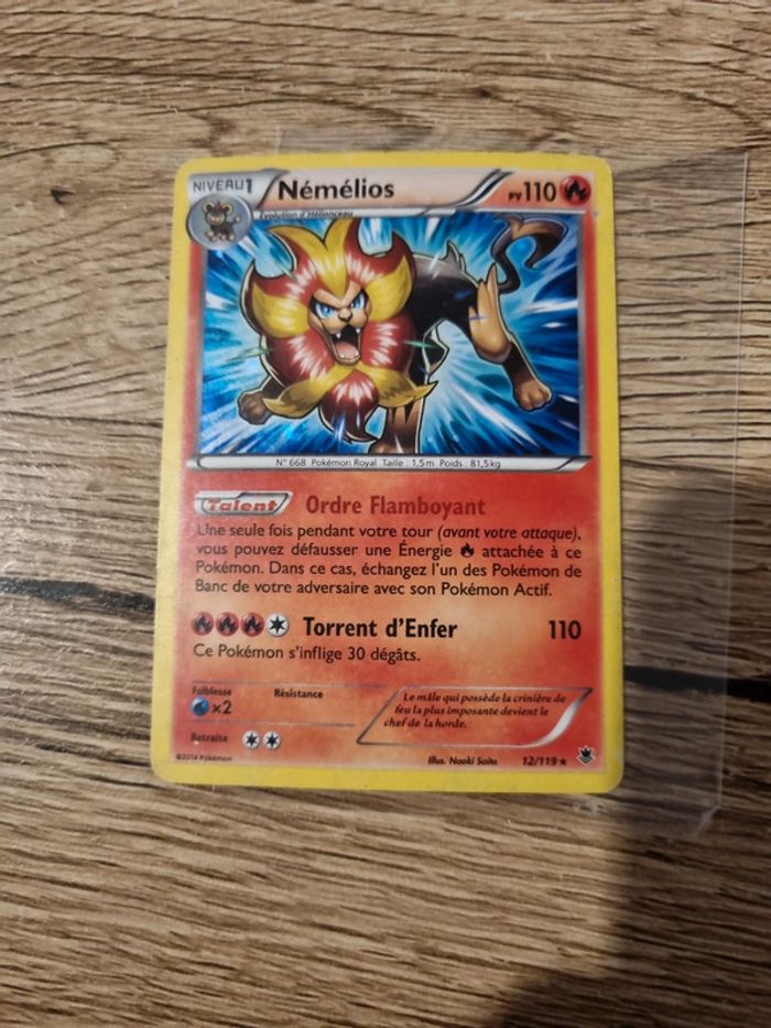 Carte pokémon némélios holo 12/119 année 2014 - photo numéro 2