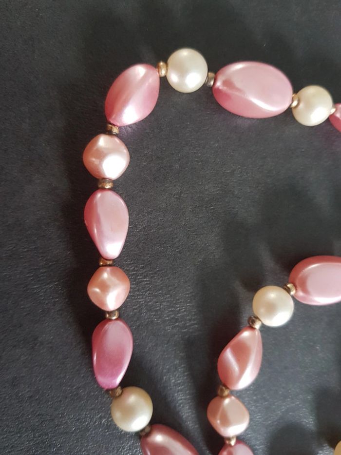 Grand collier rose - sautoir - photo numéro 2