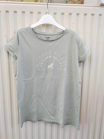 💚Tee-shirt menthe motif licorne 12 ans Kiabi