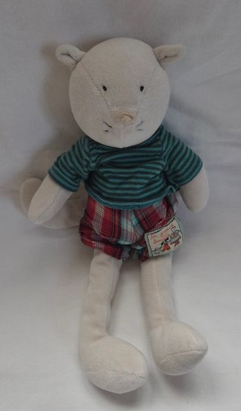 Doudou peluche chat 30 cm - La grande famille- Moulin Roty
