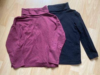 lot 2 sous pulls, tee-shirt ML avec col