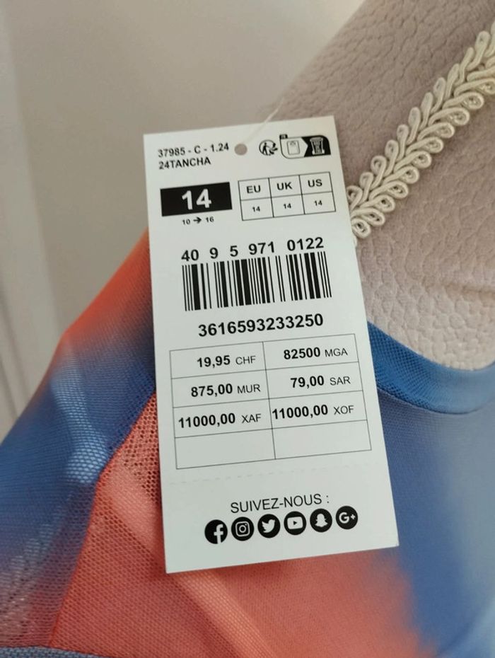 Robe courte d'été multicolore gemo 14 ans - photo numéro 3