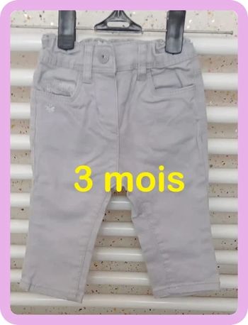 Pantalon gris Obaïbi Taille 3 mois