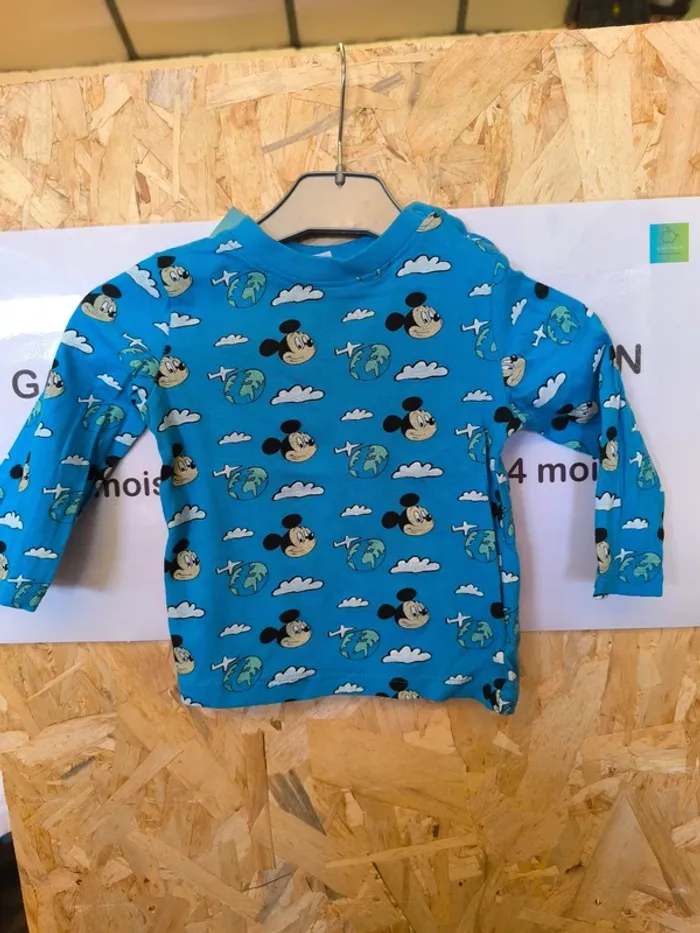 325423 tee-shirt ML bleu garçon 18 mois disney