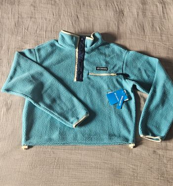 Polaire Columbia Helvetia II cropped half snap taille XS neuve étiquetée – bleu turquoise teal