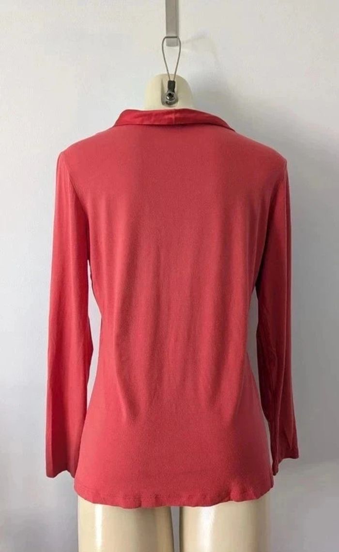 Top manches longues col satiné - 123 - taille 38/40 - photo numéro 2