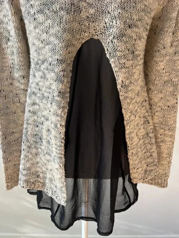 Pull en laine avec faux chemisier intégré - Taille Unique - photo numéro 5