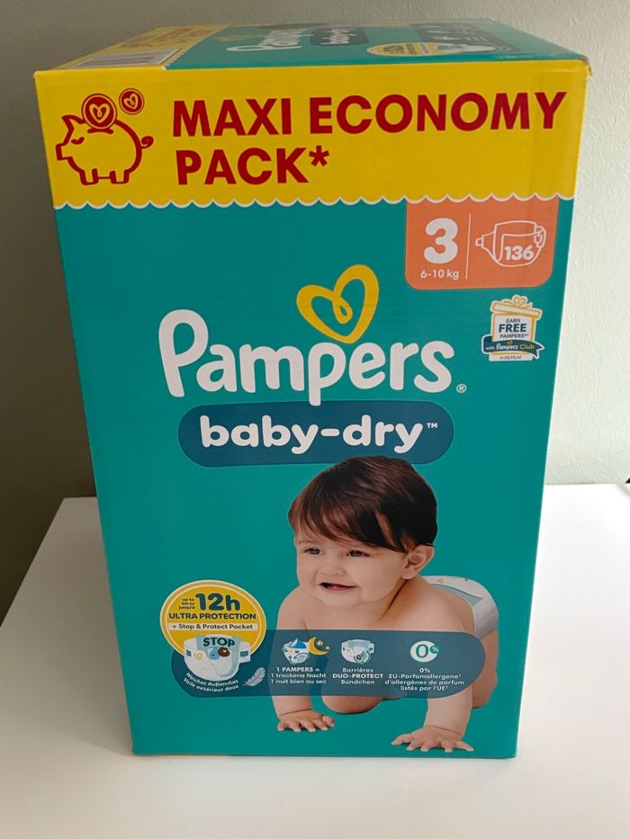 Pampers taille 3 136 couches