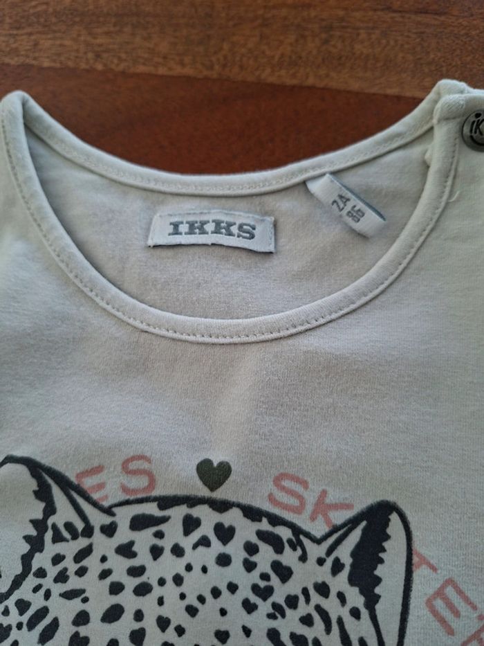 Tenue t-shirt manches longues Ikks et legging Kiabi 24 mois - photo numéro 2