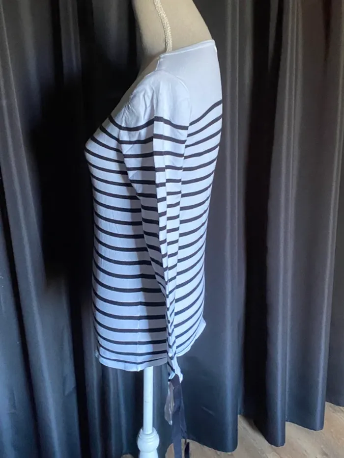 Pull marinière en mailles fines Camaïeu - photo numéro 4