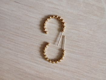 Boucles d' oreilles dorées acier inoxydable