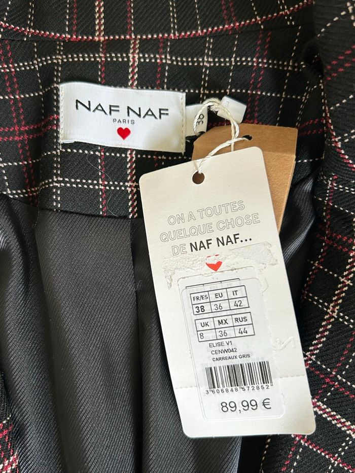 Veste à carreaux neuve Naf Naf taille 38 (valeur 90€) - photo numéro 10