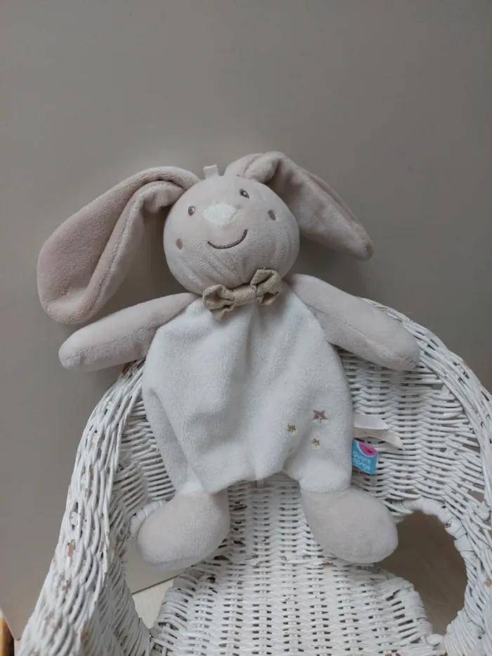 Sucre d'orge - peluche lapin corps plat etoile