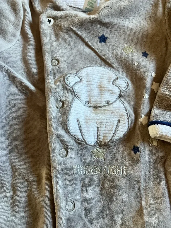 Pyjama velour 6 mois garçon - photo numéro 2