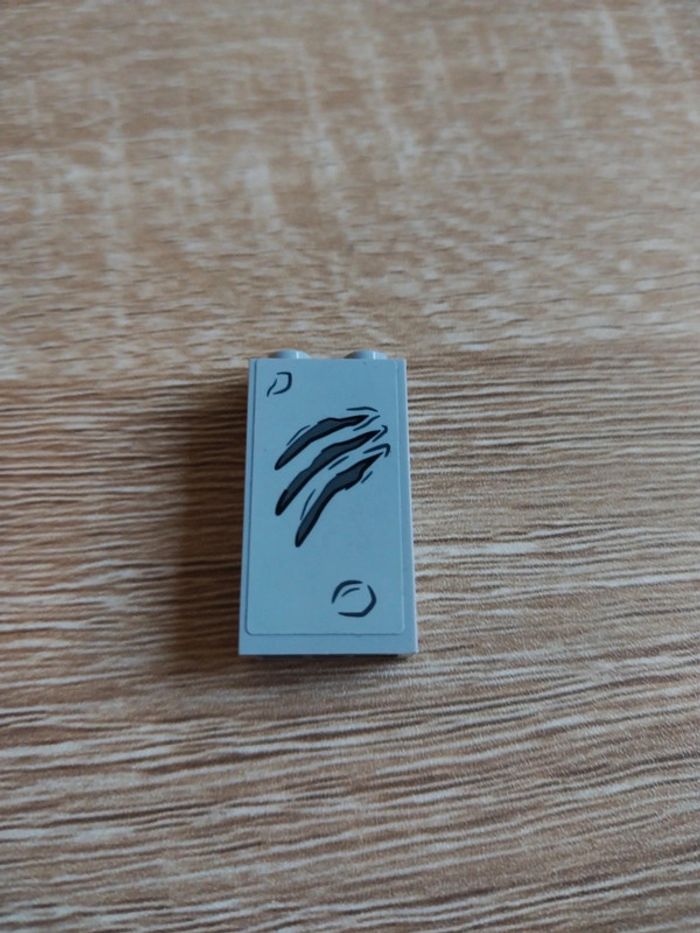 Lego brique 1x2x3 Light bluish gray 22886pb05 - photo numéro 3