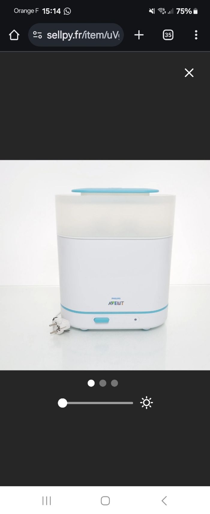 Stérilisateur Philips Avent très bon etat