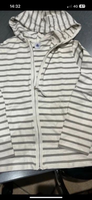 sweat zippé   fille petit bateau