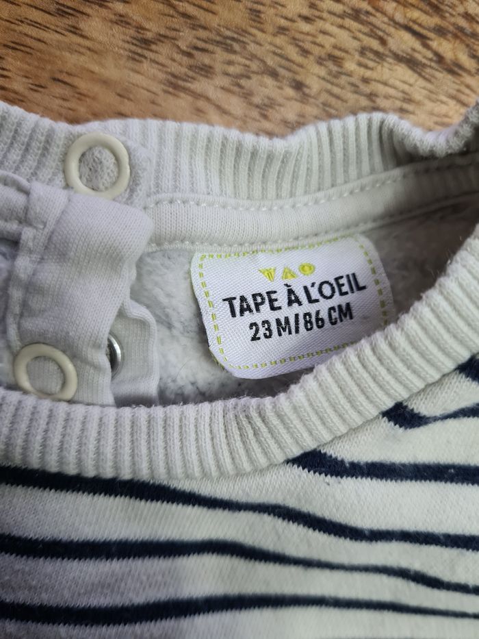 Pull TAO marinière bande de copines 86cm 23mois - photo numéro 3