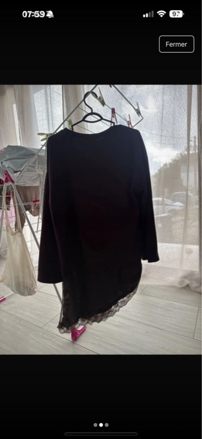 Pull femme avec dentelle - photo numéro 2