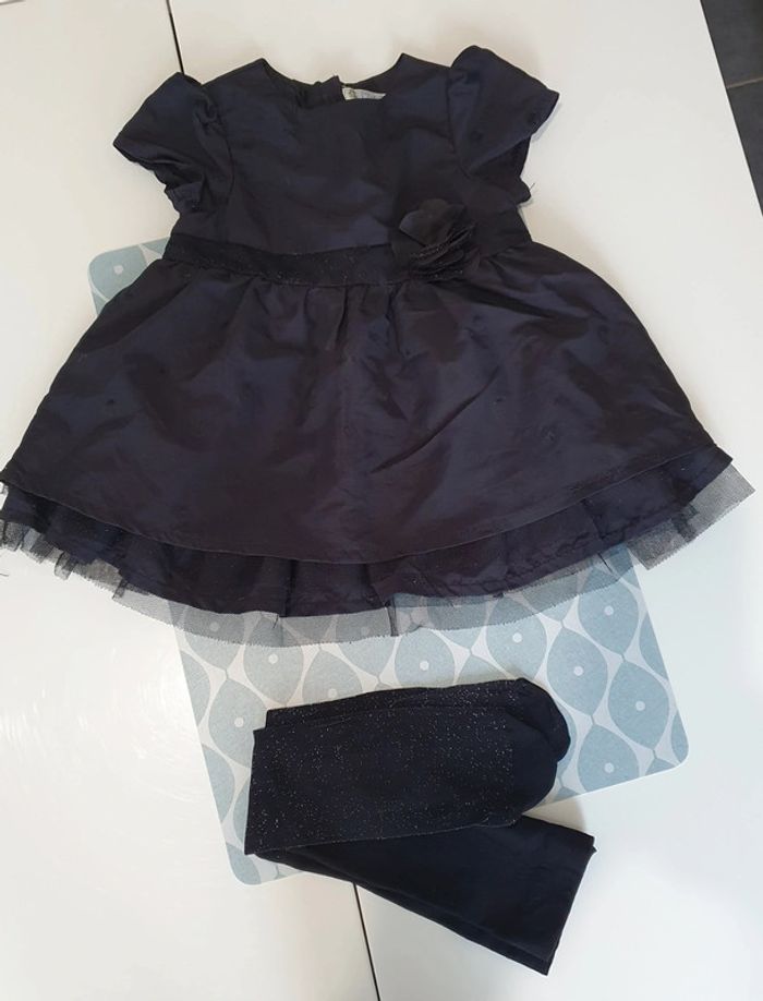 Robe + collant - 6M - photo numéro 2