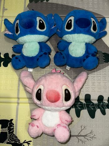 Lot 3 peluches Stitch