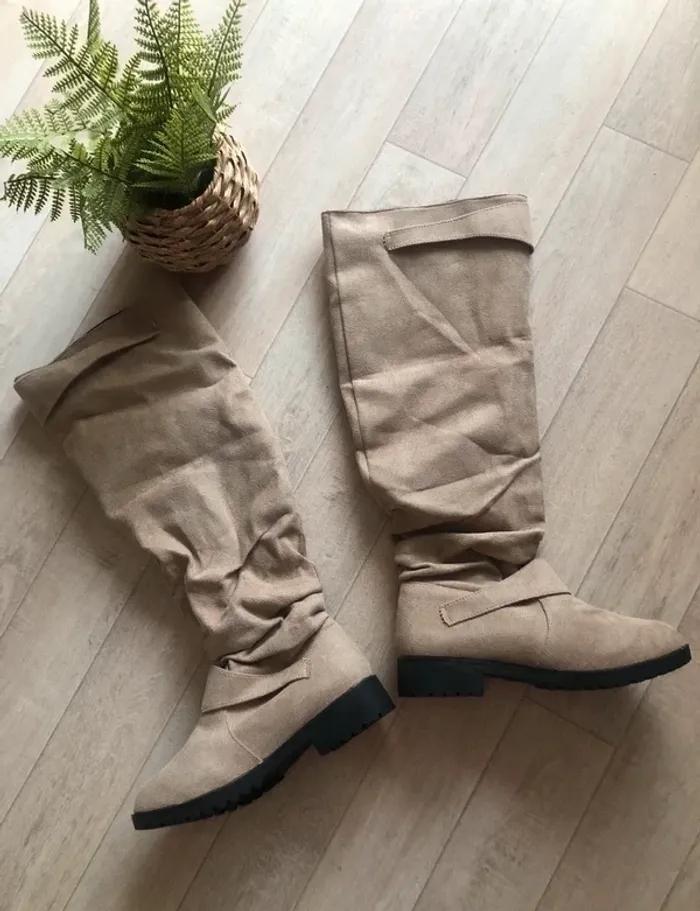 Bottes beige Daim Allure - photo numéro 10