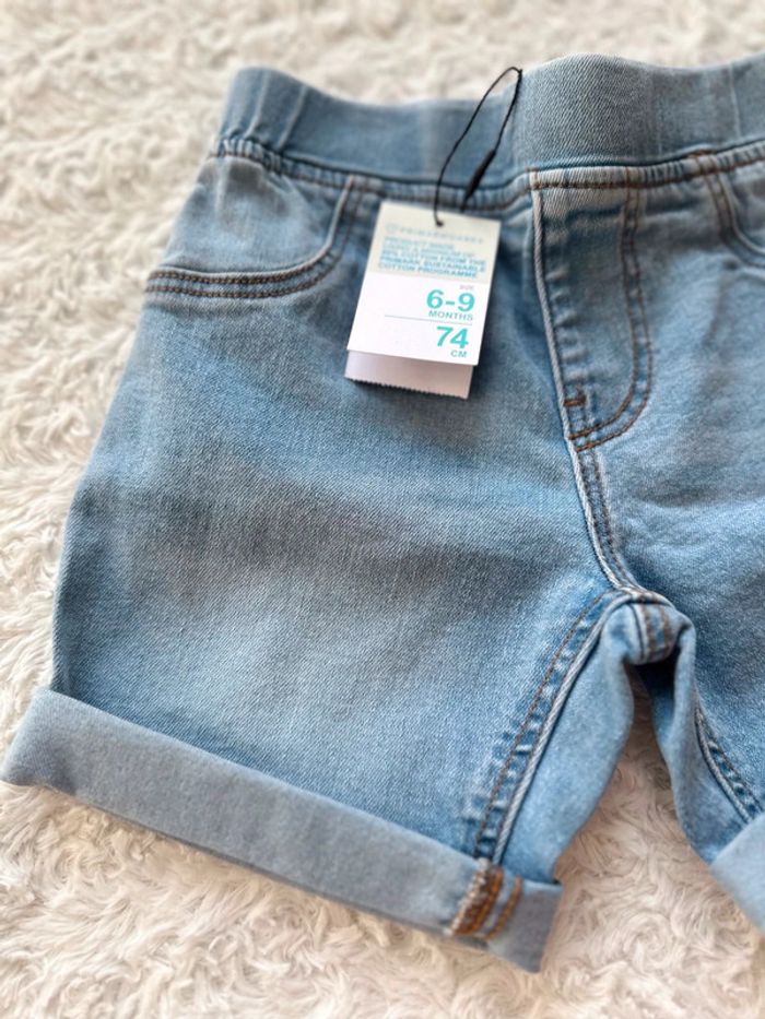 Short en jean neuf 6/9 mois - photo numéro 2