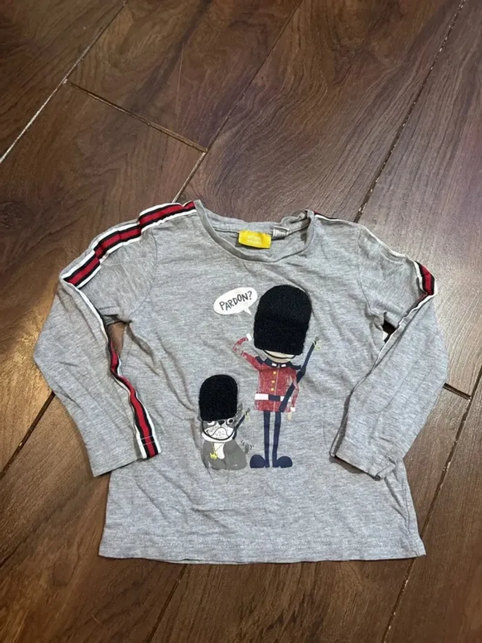 t shirt à manches longues garcon en coton gris My Chicco 3 ans