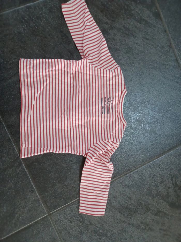 Haut rayé rouge et blanc - photo numéro 2