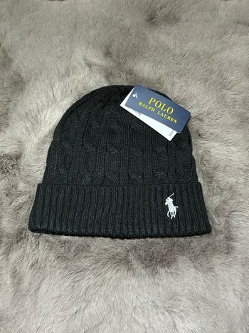 Bonnet Ralph Lauren , taille unique, coloris noir.