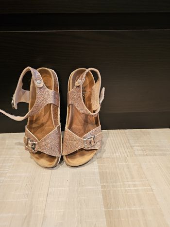 sandales fille billowy paillettes rose gold taille 33 été confort bride chaussures enfant