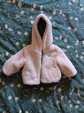 Doudoune réversible bébé fille 6/9 mois