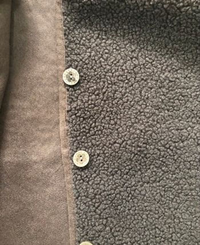 Veste sans manches moumoute  couleur marron - photo numéro 5