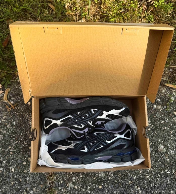 Asics Gel NYC Black Purple Graphite Grey - photo numéro 7
