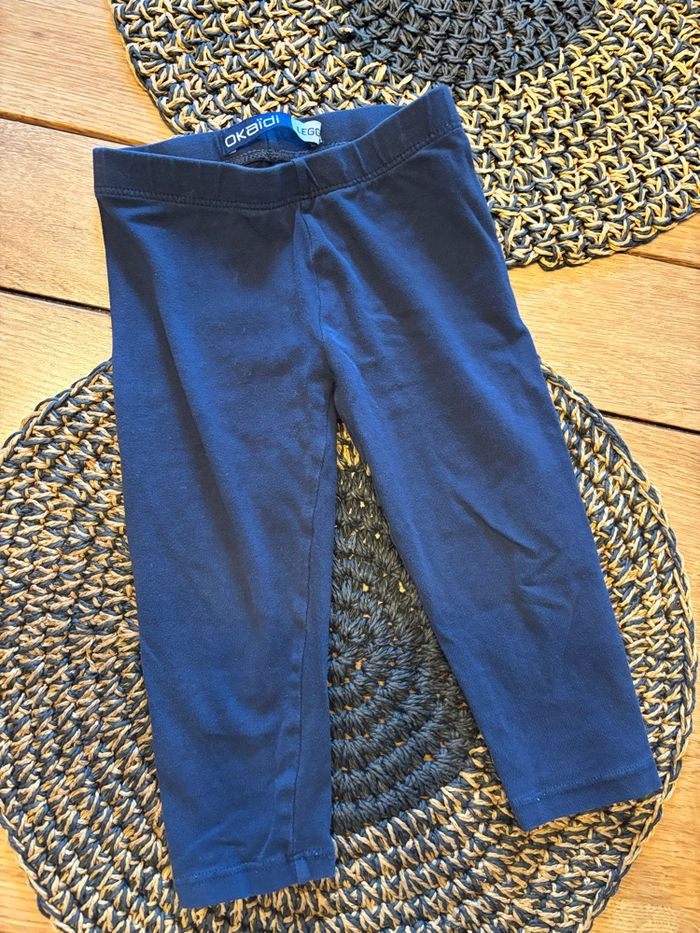 Legging fin bleu